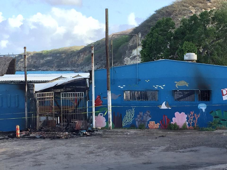 Brand in Duikcentrum  Dive Wederfoort Curaçao