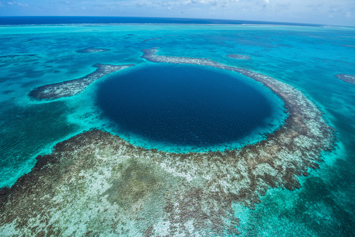 Great Blue Hole Belize, eindeloze diepte